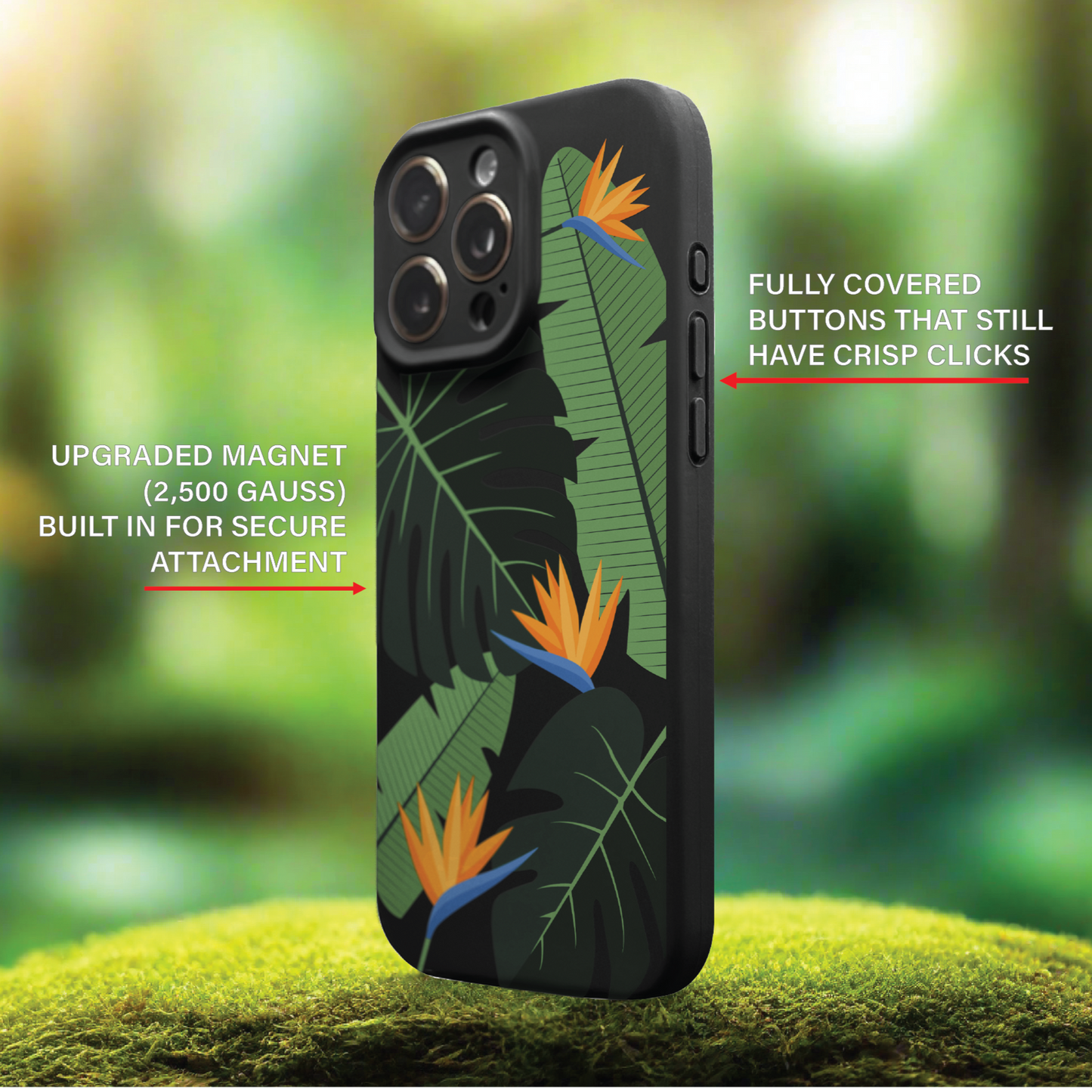 Monstera leaf tropical phone case