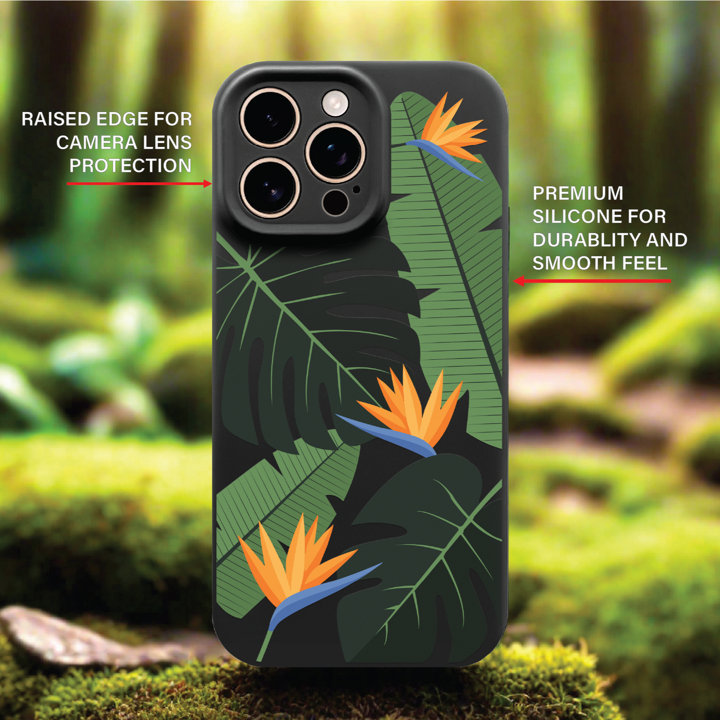 Monstera leaf tropical phone case