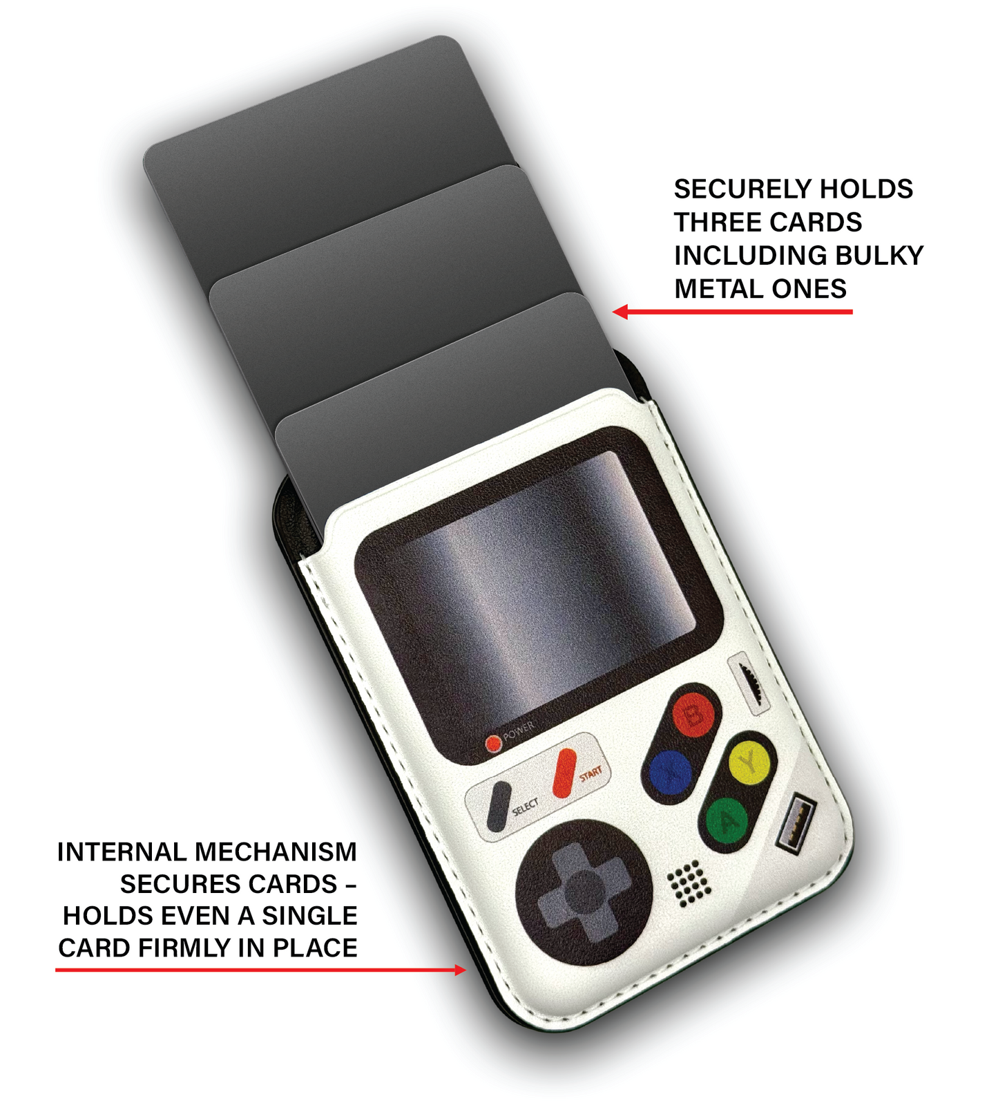 Retro Video Game Magnetic Phone Wallet with Kickstand for Smartphone Cellphone