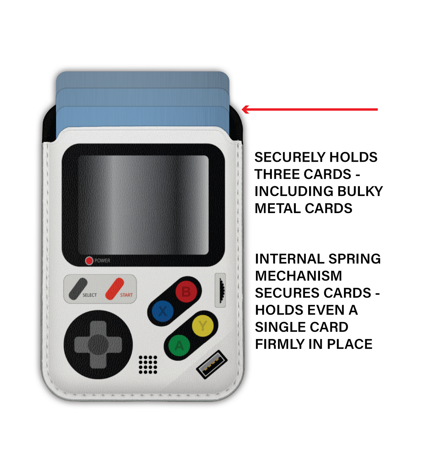 Retro Video Game Magnetic Phone Wallet with Kickstand for Smartphone Cellphone